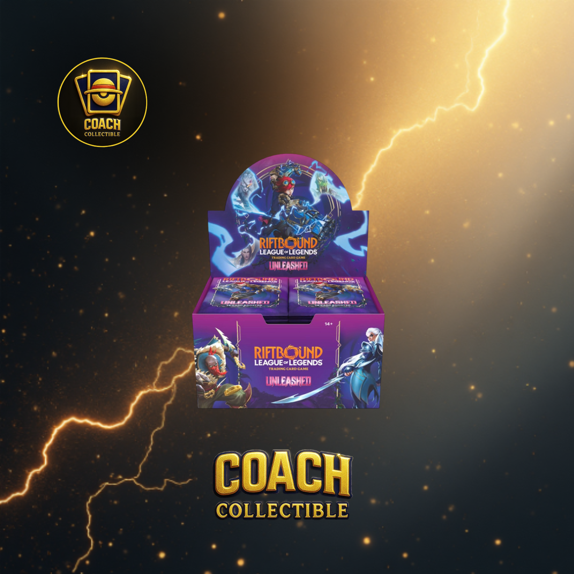 Coach Collectible Riftbound Unleashed Booster Display per League of Legends Edizione Collezione