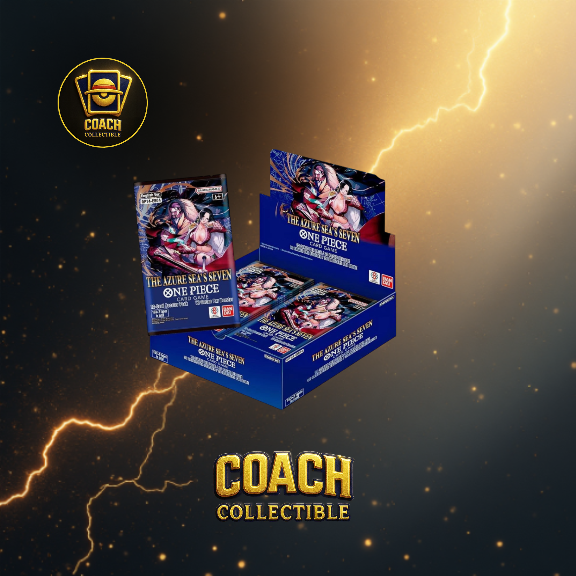 One Piece Card Game – OP-14 The Azure Sea's Seven Booster Box (Inglese)