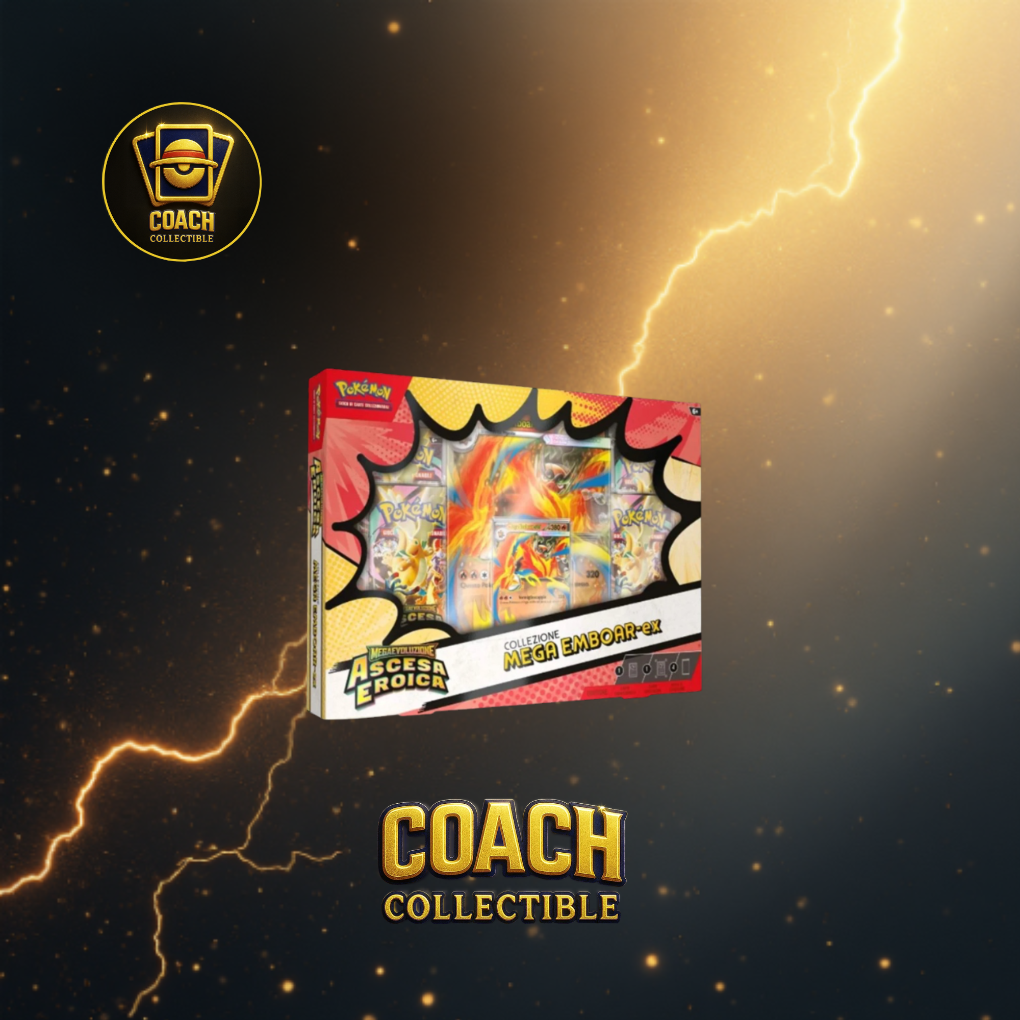 POKÉMON COLLEZIONE MEGA EMBOAR-EX, MEGA FERALIGATR-EX E MEGA MEGANIUM-EX DELL’ESPANSIONE MEGAEVOLUZIONE – ASCESA EROICA – ASSORTITO